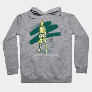 handrawn warrior with samurai or sword or katana japanese style Hoodie